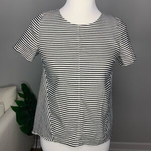 5/$25💜 Cremieux - Black & White Striped Blouse